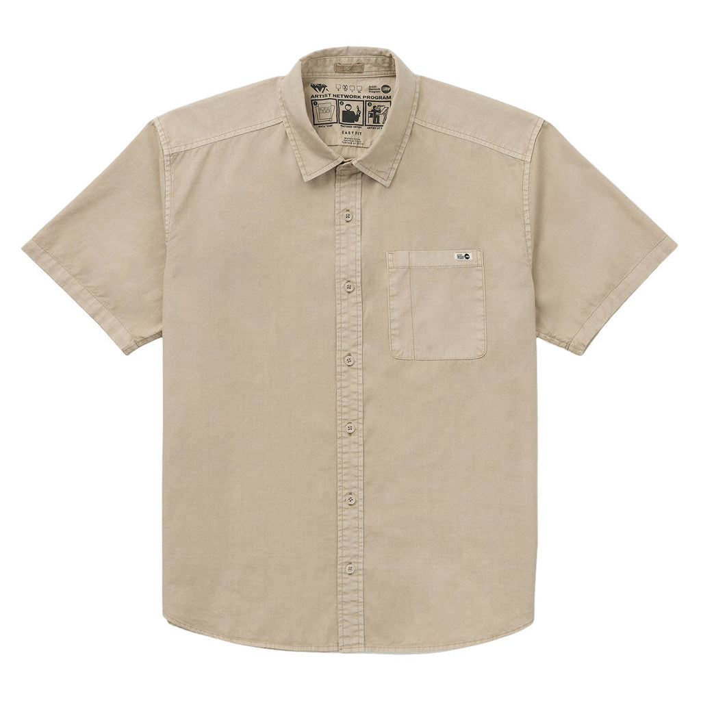 RVCA ANP Short Sleeve Shirt - Light Khaki