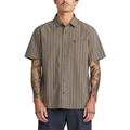 RVCA Dayshift Workwear Stripe Shirt - Mushroom