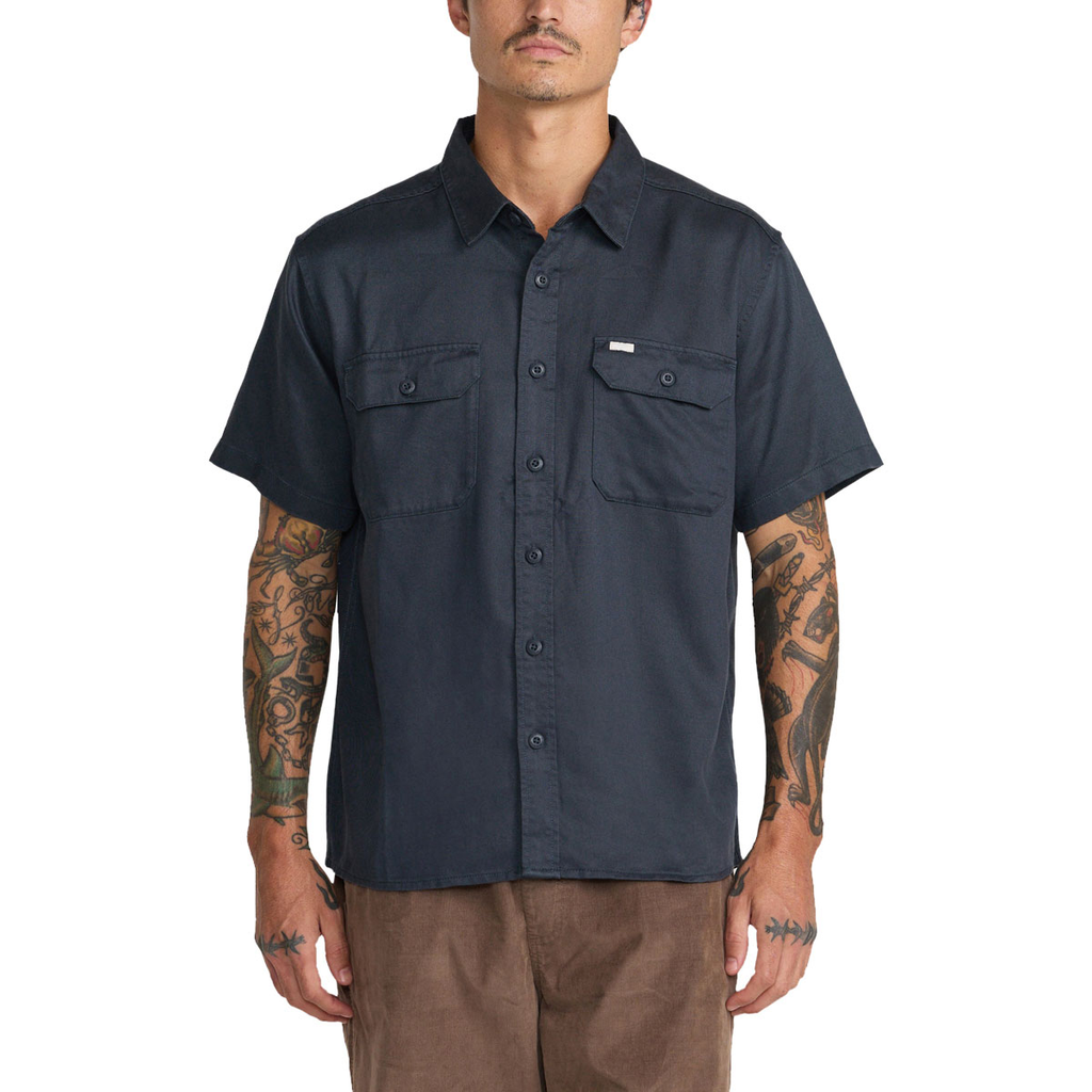 RVCA Vacancy Utility Shirt - Garage Blue