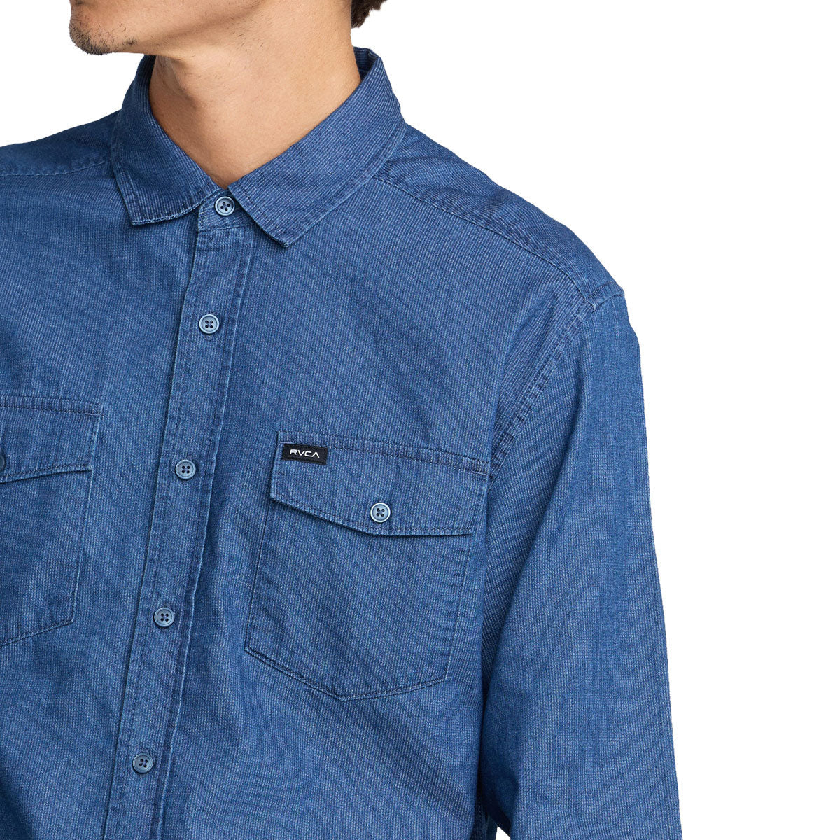 RVCA Denim Days Long Sleeve Shirt - Indigo
