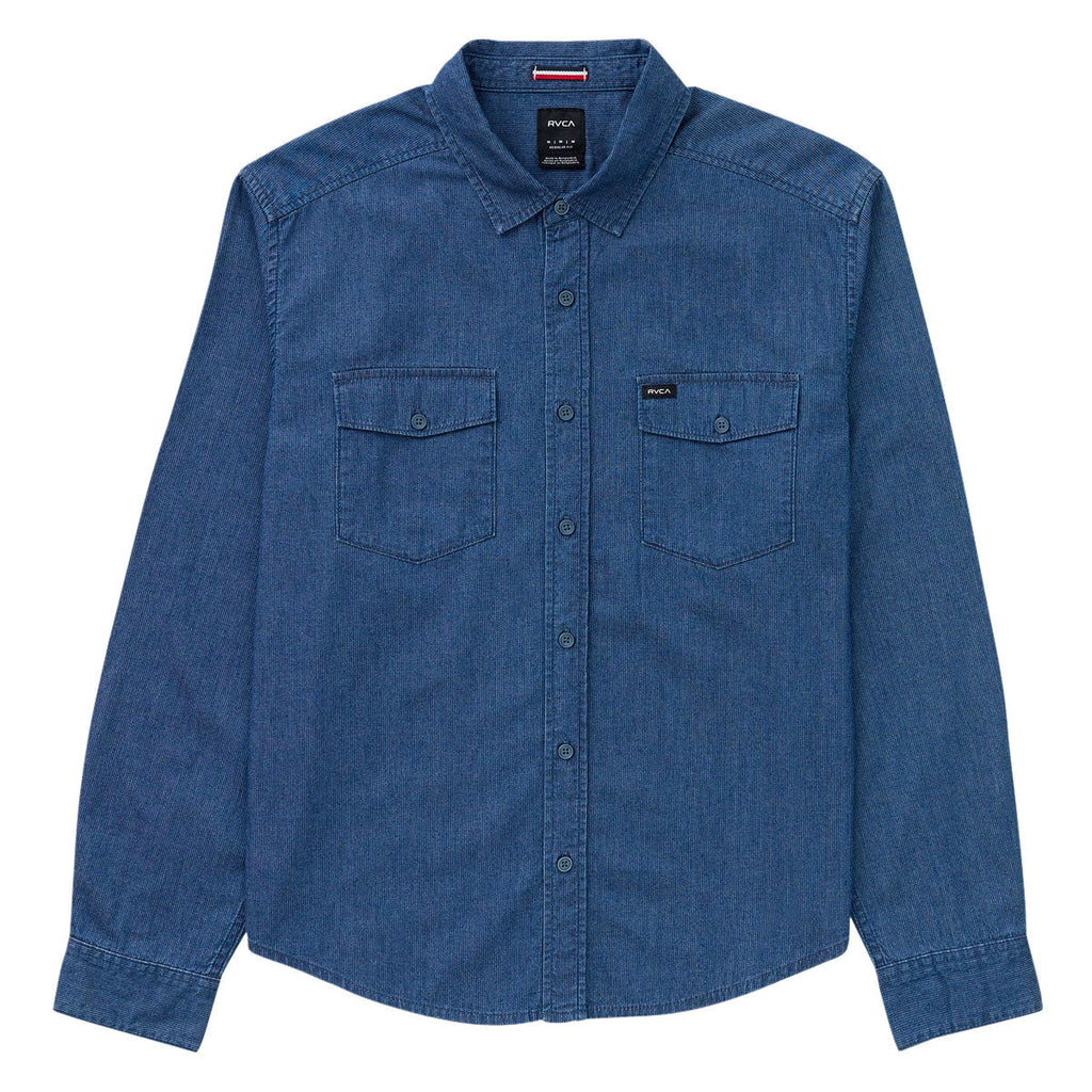 RVCA Denim Days Long Sleeve Shirt - Indigo