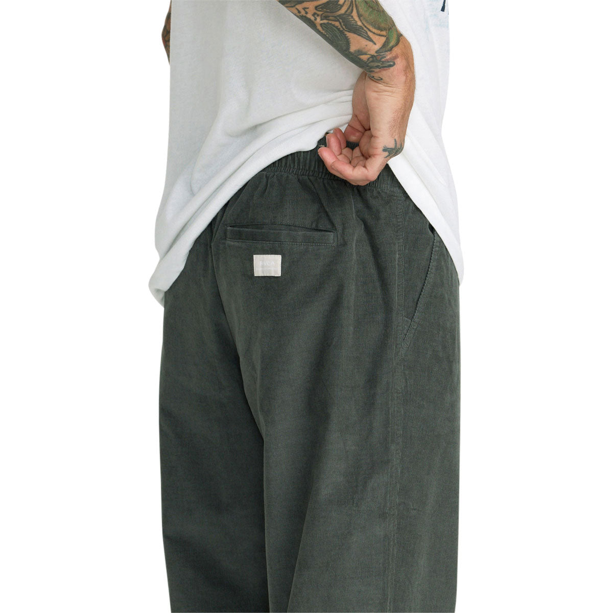 RVCA Vacancy Cord Elastic Pants - Sage Leaf