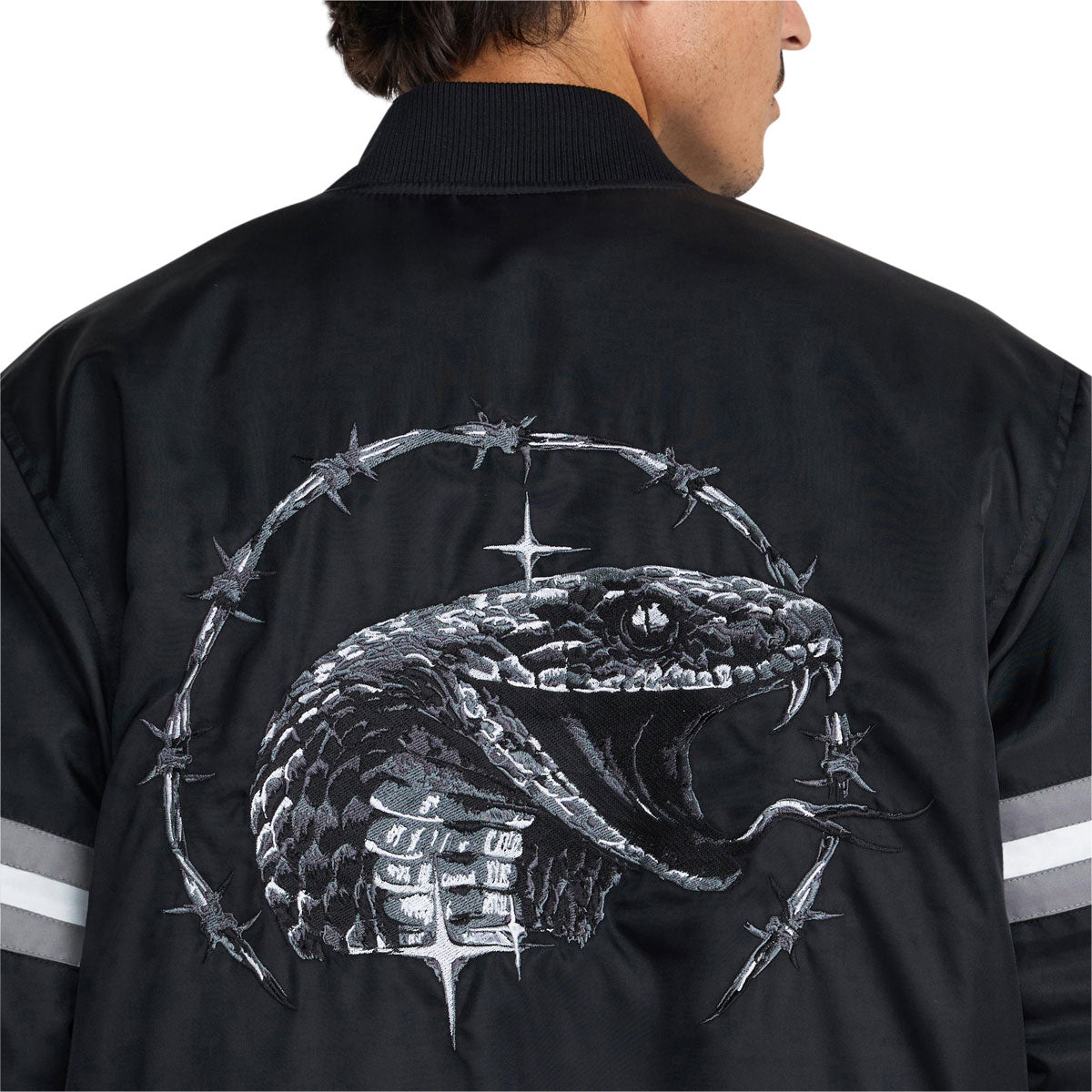RVCA x Tapout Satin Jacket - Black