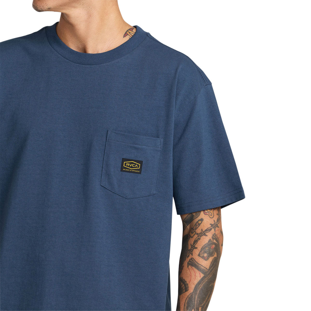 RVCA Americana Pocket Label T-Shirt - Dark Denim