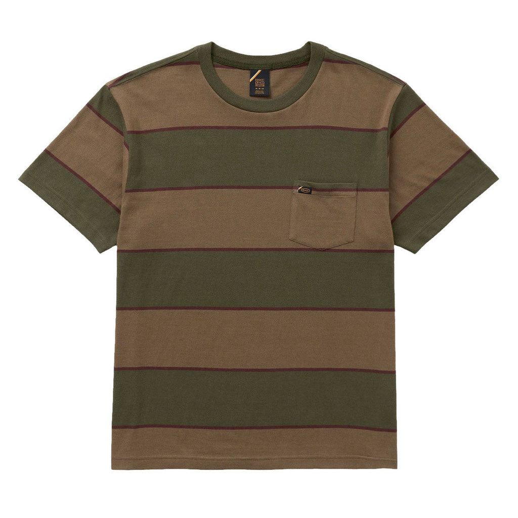 RVCA Dayshift Stripe Pocket T-Shirt - Fatigue