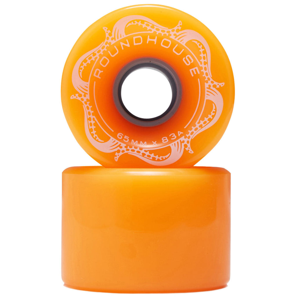 Carver Roundhouse Slick 83a Longboard Wheels - Orange Glo - 65mm