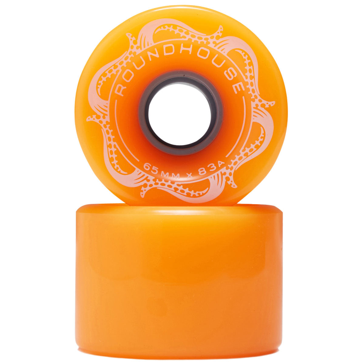 Carver Roundhouse Slick 83a Longboard Wheels - Orange Glo - 65mm