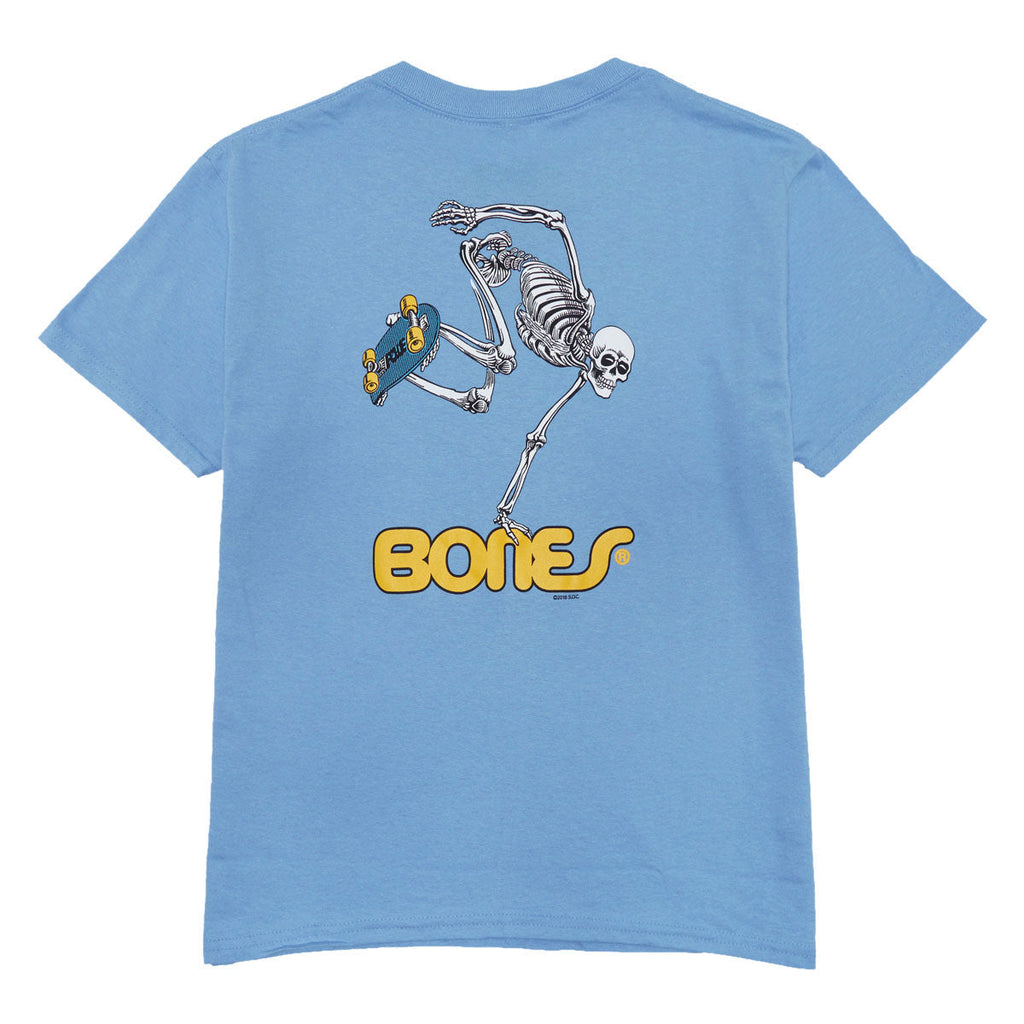 Powell-Peralta Youth Skateboard Skeleton T-Shirt - Carolina Blue