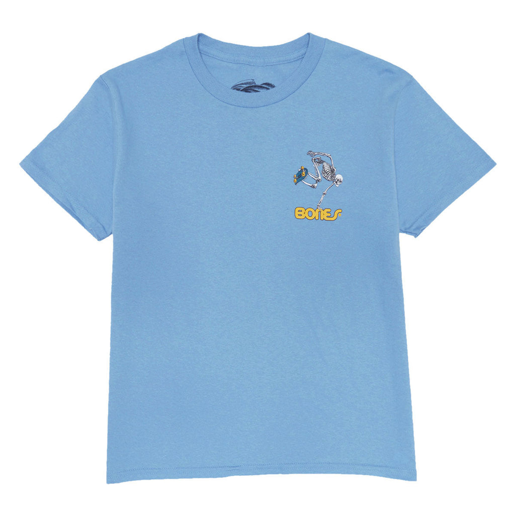 Powell-Peralta Youth Skateboard Skeleton T-Shirt - Carolina Blue