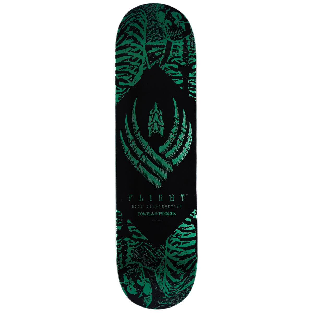 Powell-Peralta Flight Skeleton Skateboard Deck - Teal Foil - 8.13"