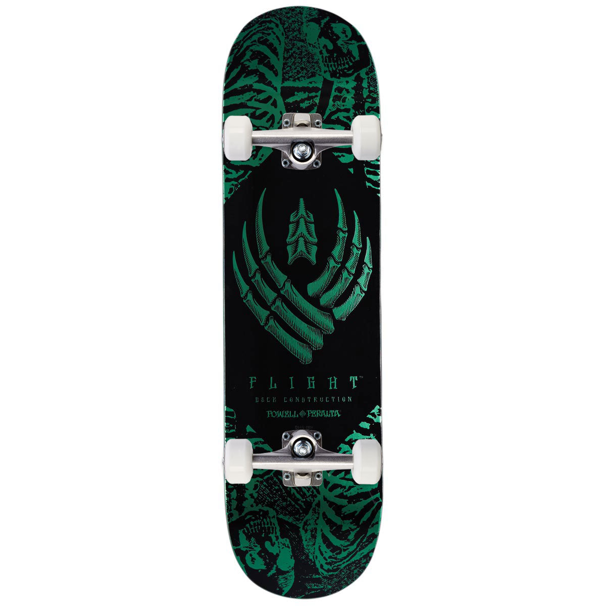 Powell-Peralta Flight Skeleton Skateboard Complete - Teal Foil - 8.13"