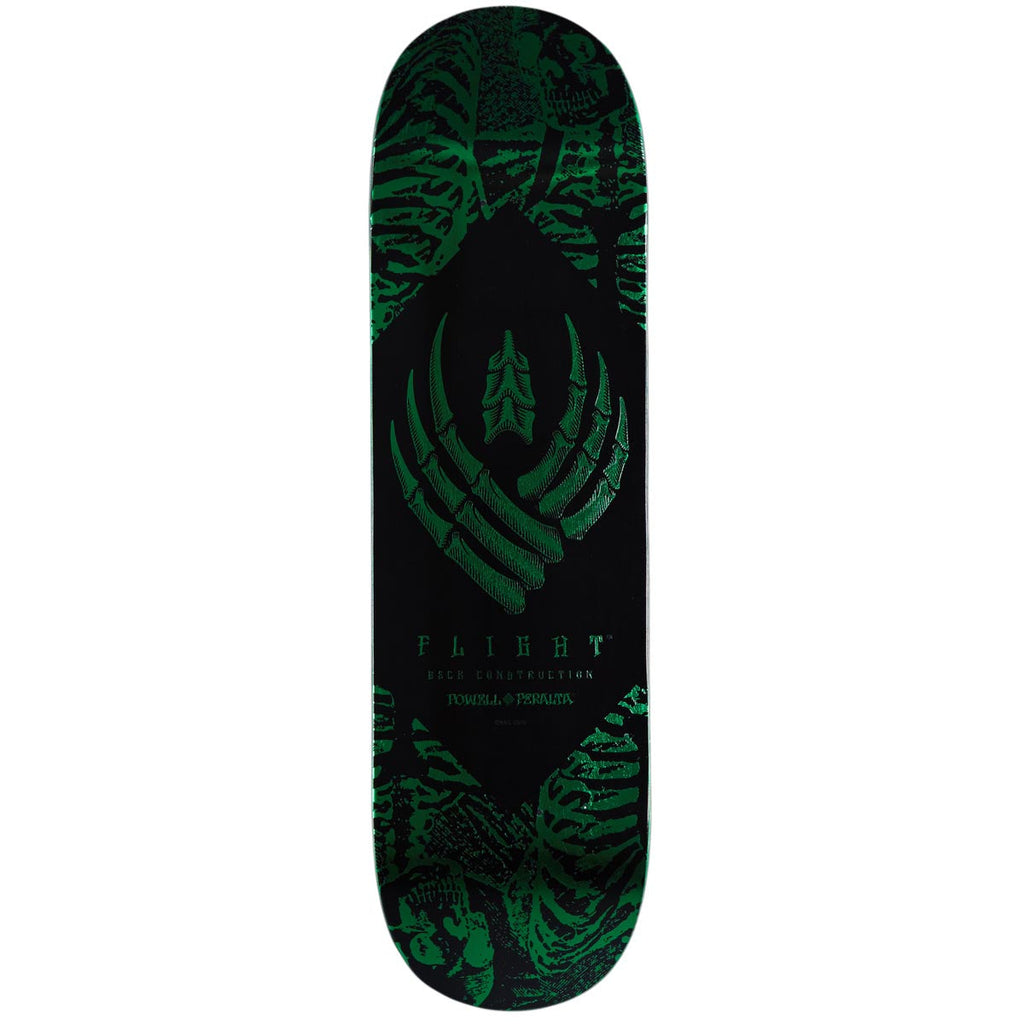 Powell-Peralta Flight Skeleton Skateboard Deck - Green Foil - 8.50"