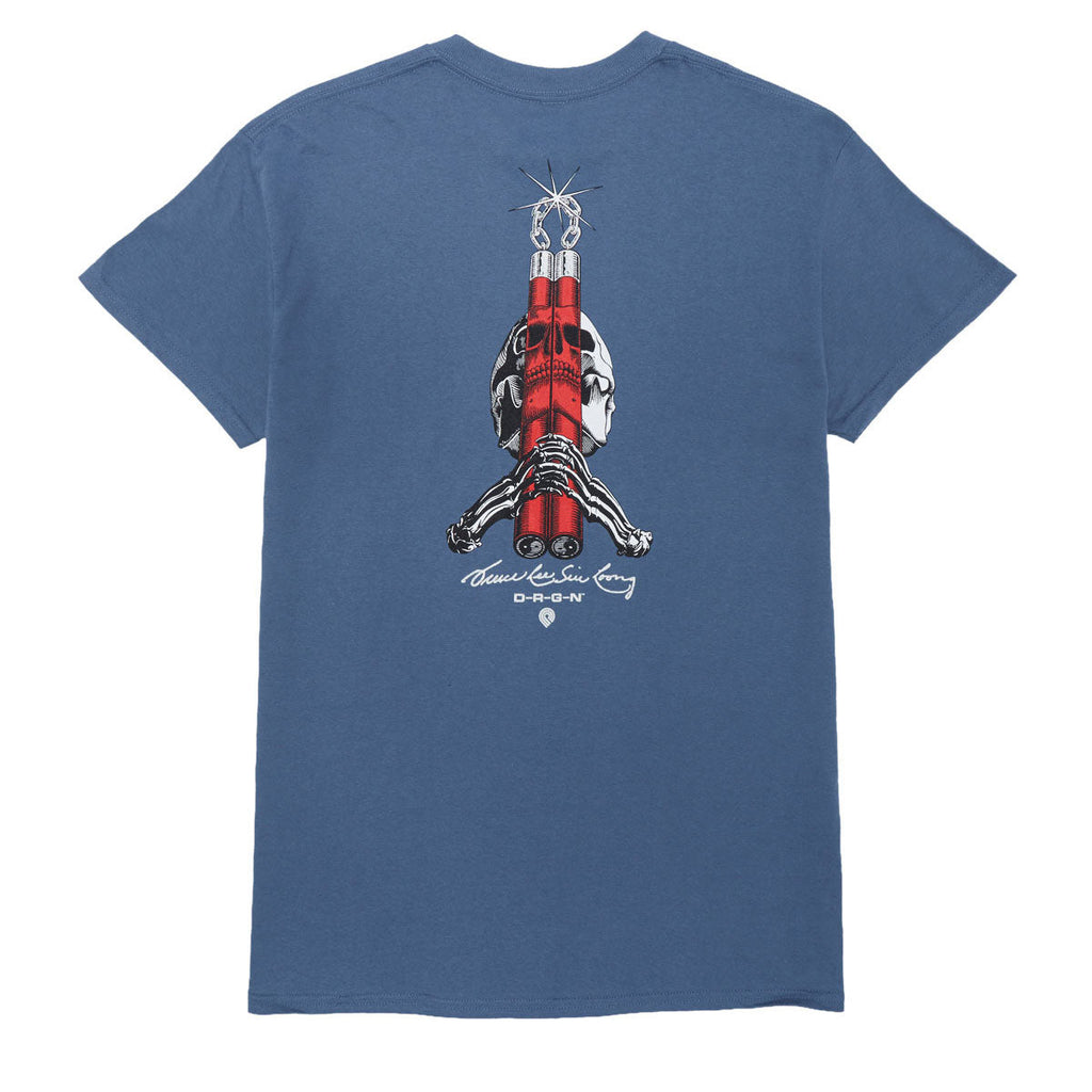 Powell-Peralta Bruce Lee Skull & Numchucks T-Shirt - Indigo Blue