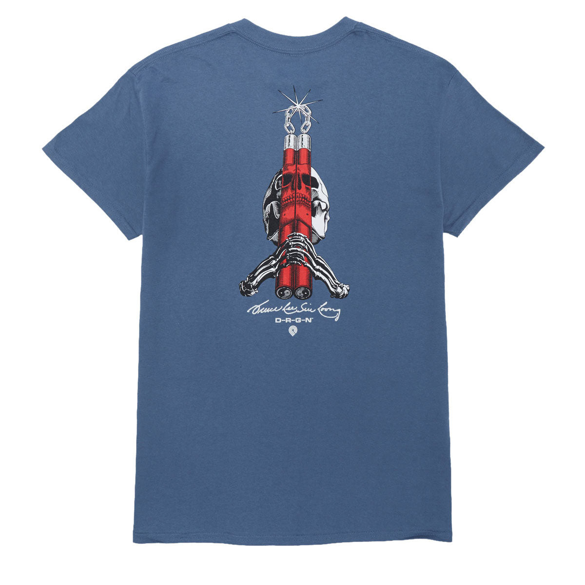 Powell-Peralta Bruce Lee Skull & Numchucks T-Shirt - Indigo Blue