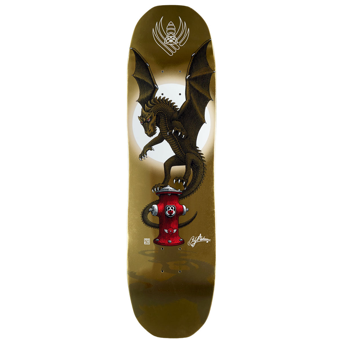 Powell-Peralta Flight Andy Anderson Hydrant Skateboard Deck - Gold Foil - 8.40"