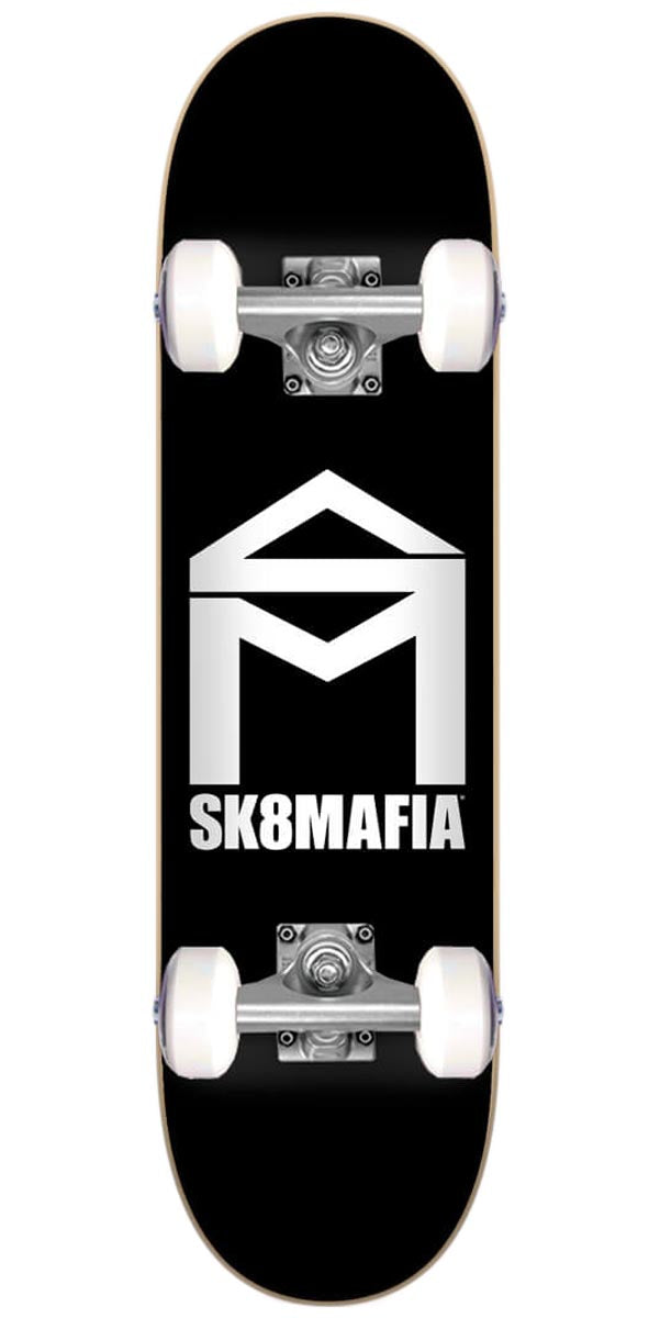Sk8 Mafia House Logo Pre-Built Micro Skateboard Complete - Black - 6.00"