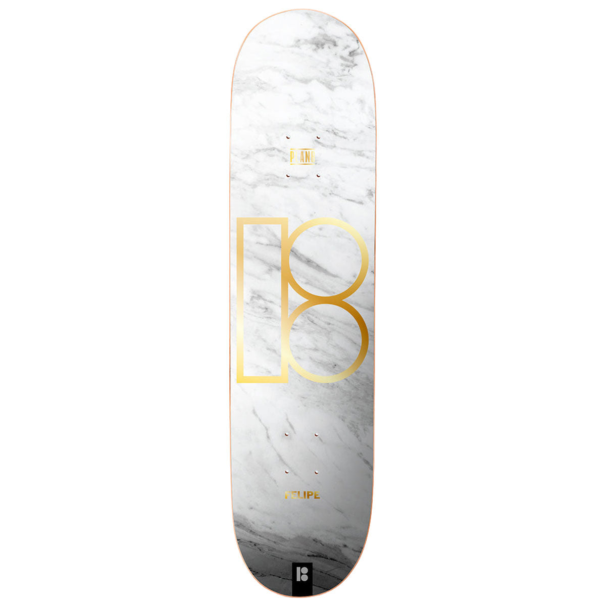 Plan B White Marble Gustavo Twin Skateboard Deck - 8.00"