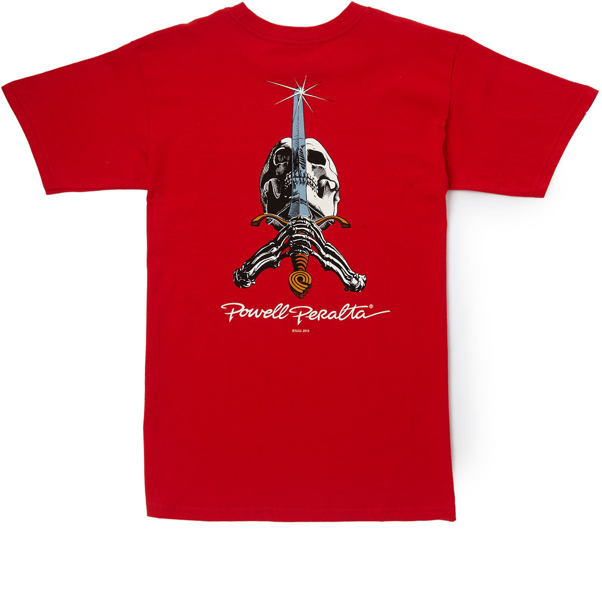 Powell-Peralta Skull And Sword T-Shirt - Red