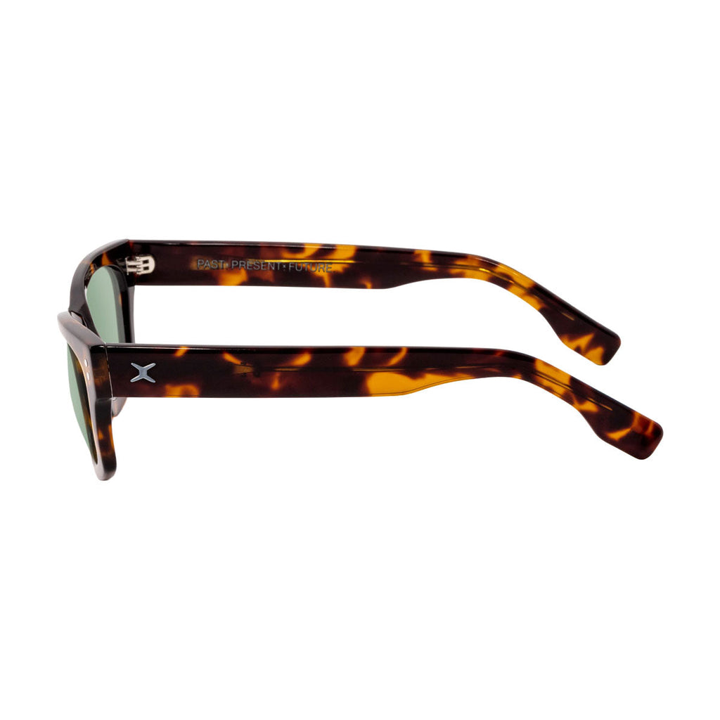 Decade Milton 60s Sunglasses - Tortoise Acetate/Green CR39