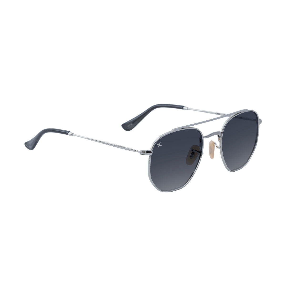 Decade Jones 70s Sunglasses - Shiny Silver Stainless Steel/Silver Revo CR39