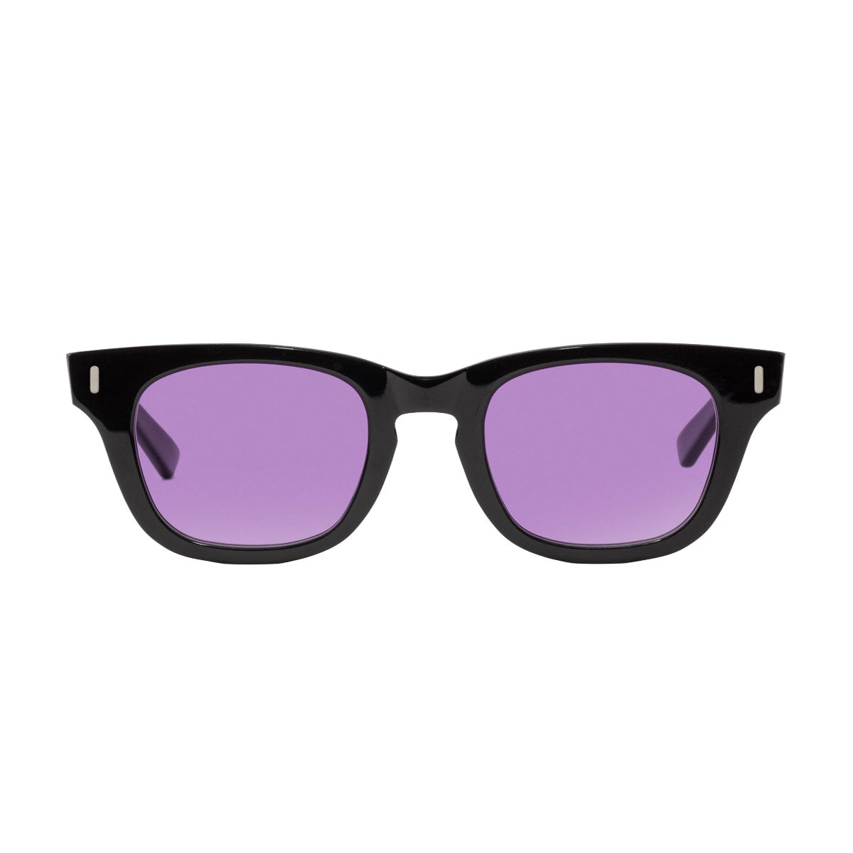 Decade Earl 50s Sunglasses - Gloss Black Acetate/Purple CR39