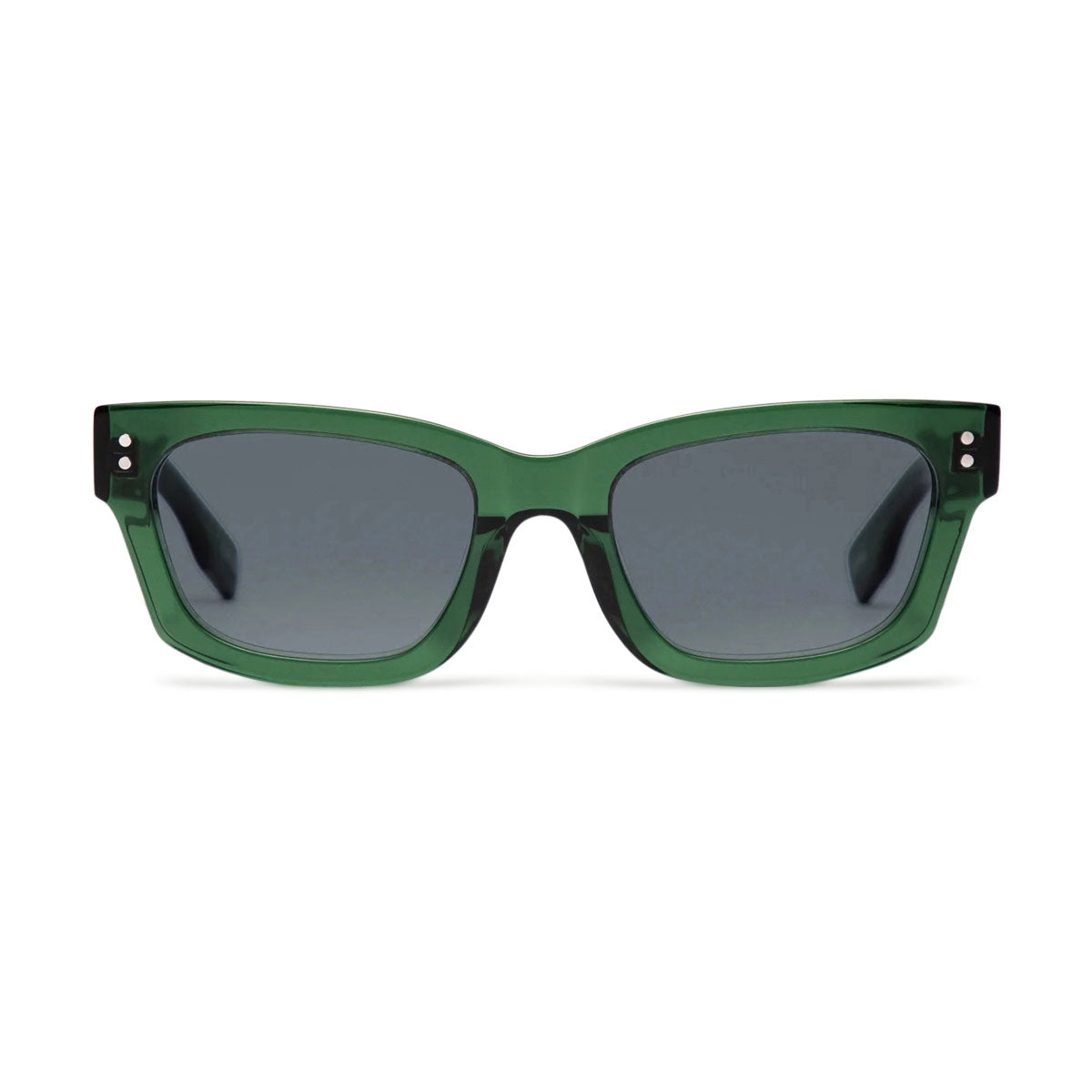 Decade Milton 60s Sunglasses - Crystal Green Acetate/Grey Tac Polarized