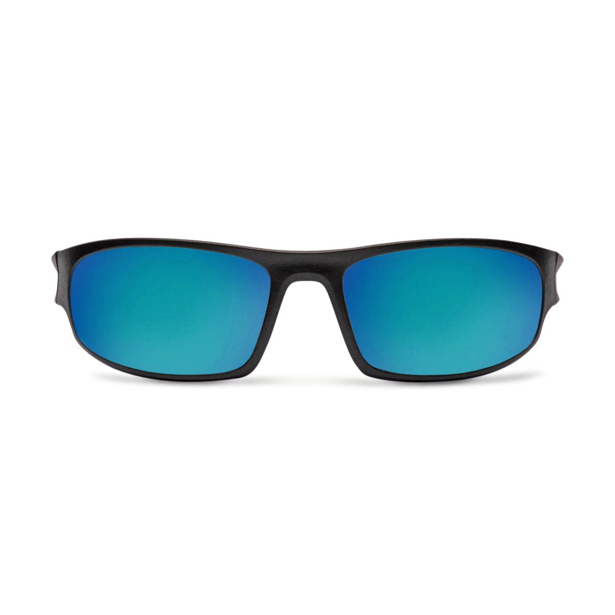 Decade Carsen 00s Sunglasses - Matte Black Nylon/Blue Mirror Polycarbonate