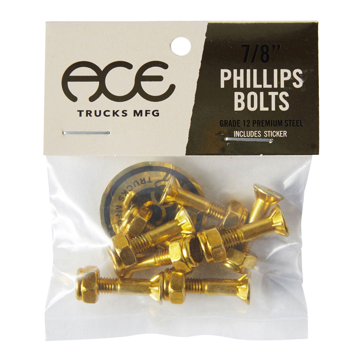 Ace Phillips Bolts Hardware - Gold - 7/8"