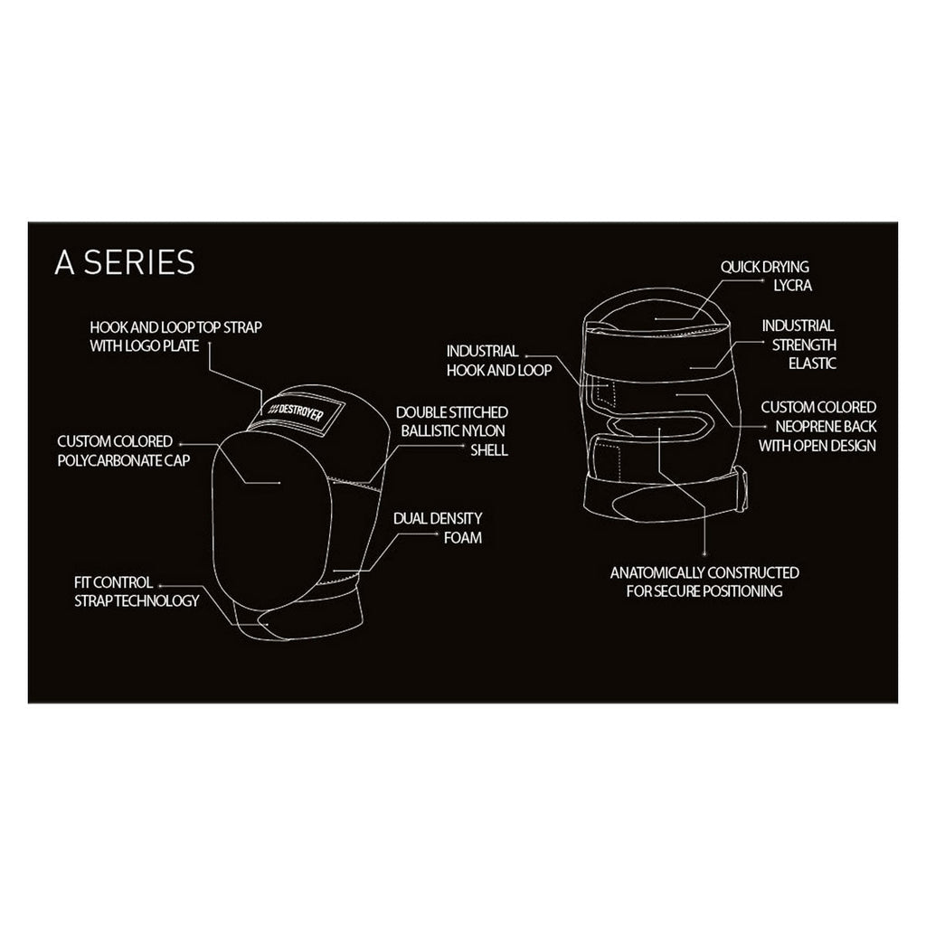Destroyer A Series Knee Pads - Black