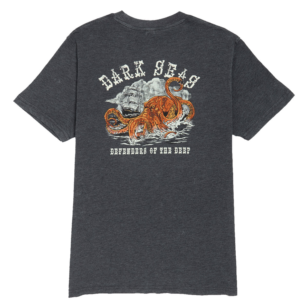 Dark Seas Perilous Mineral Pocket T-Shirt - Heather Charcoal