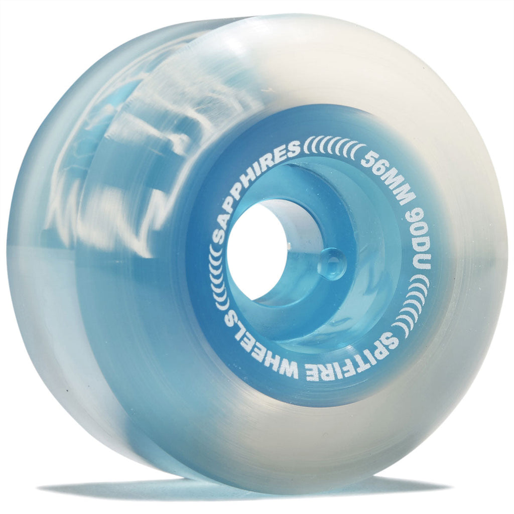 Spitfire 90d Sapphires Skateboard Wheels - Clear Blue - 56mm
