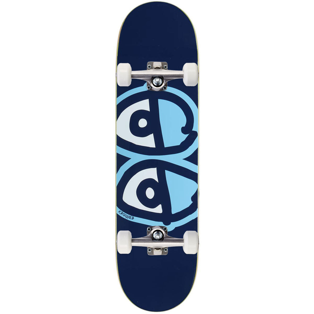 Krooked Eyes Easy Rider Skateboard Complete - Blue - 8.38"