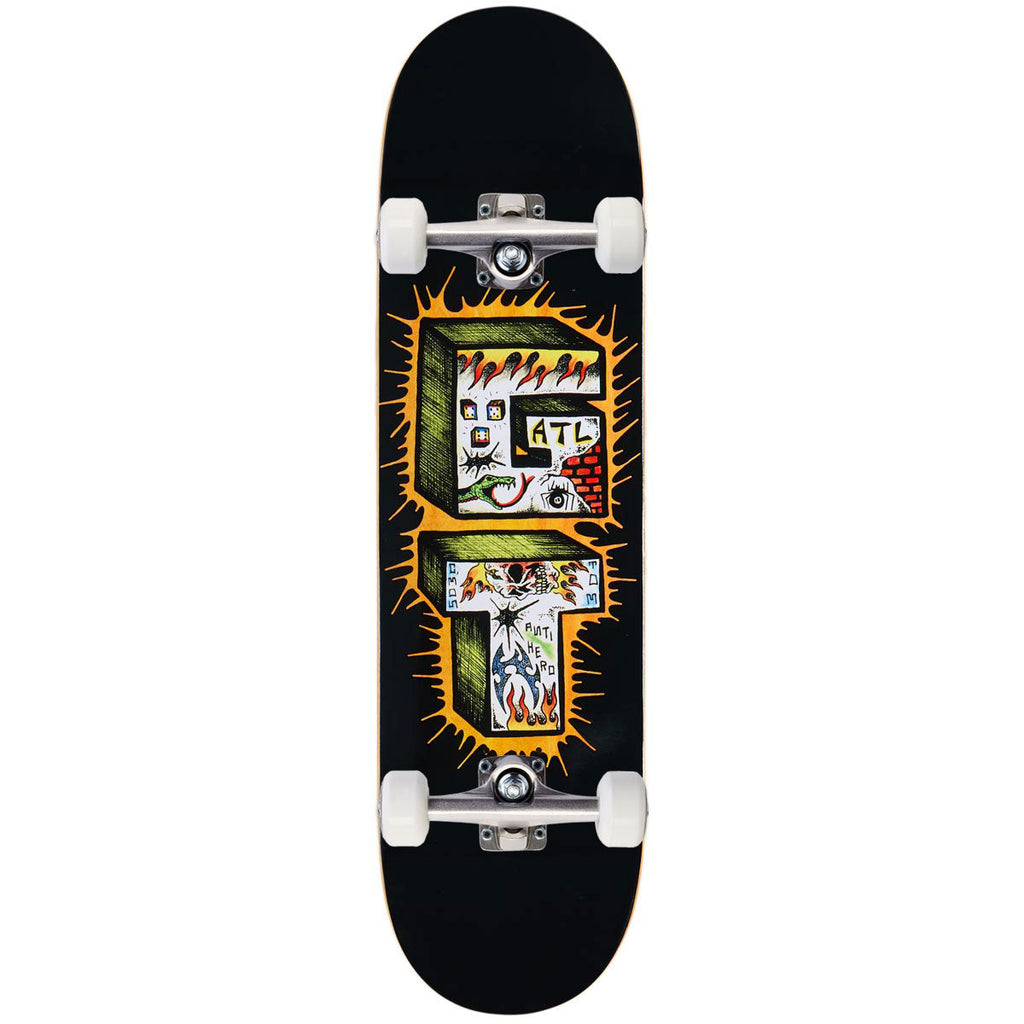Anti-Hero Grant Stacked Skateboard Complete - Black - 8.38"
