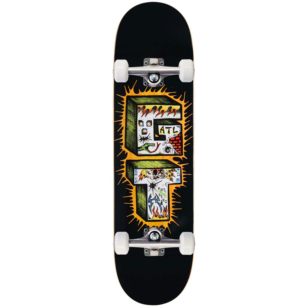 Anti-Hero Grant Stacked Skateboard Complete - Black - 8.38"