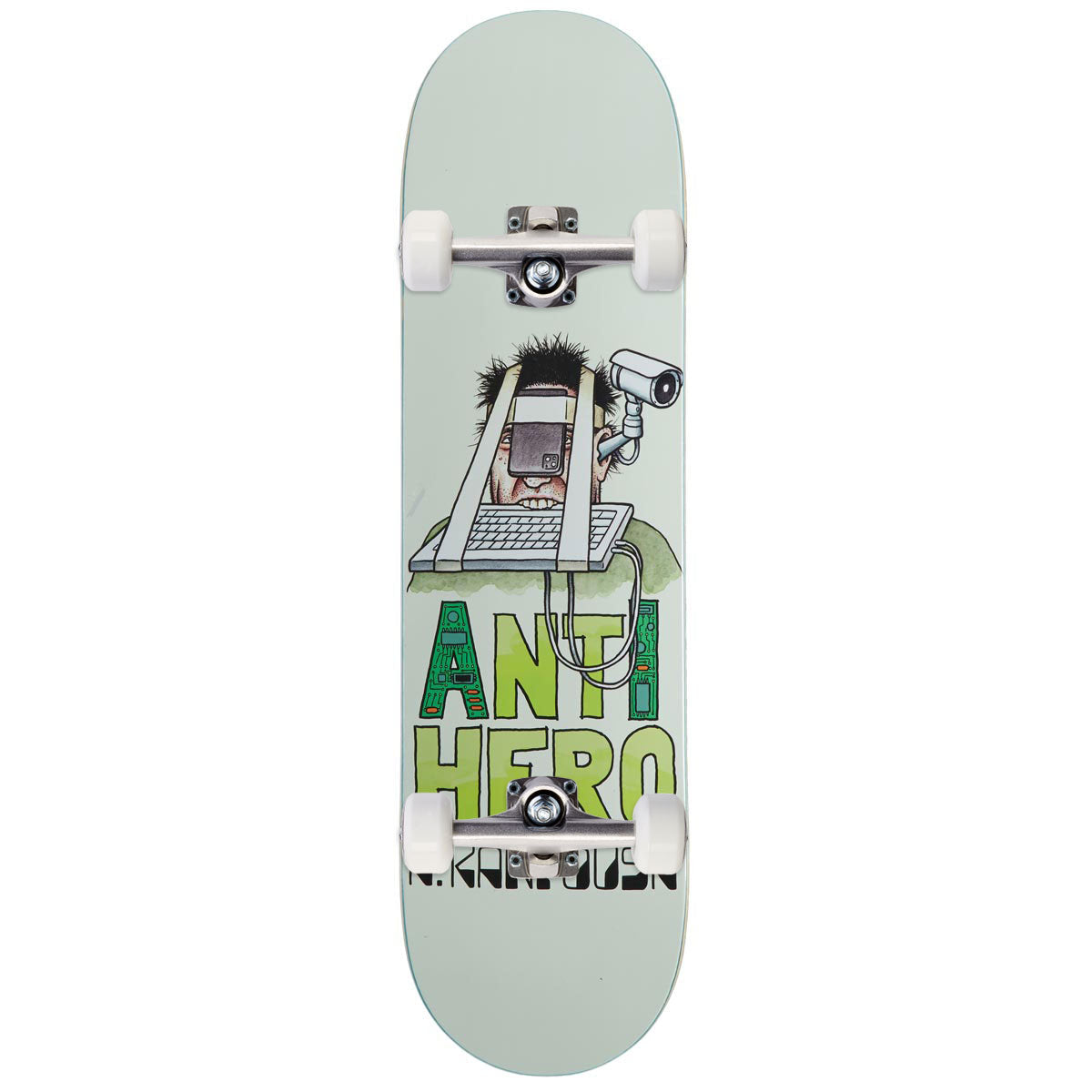 Anti-Hero Kanfoush Anti Intelligence Skateboard Complete - White - 8.40"
