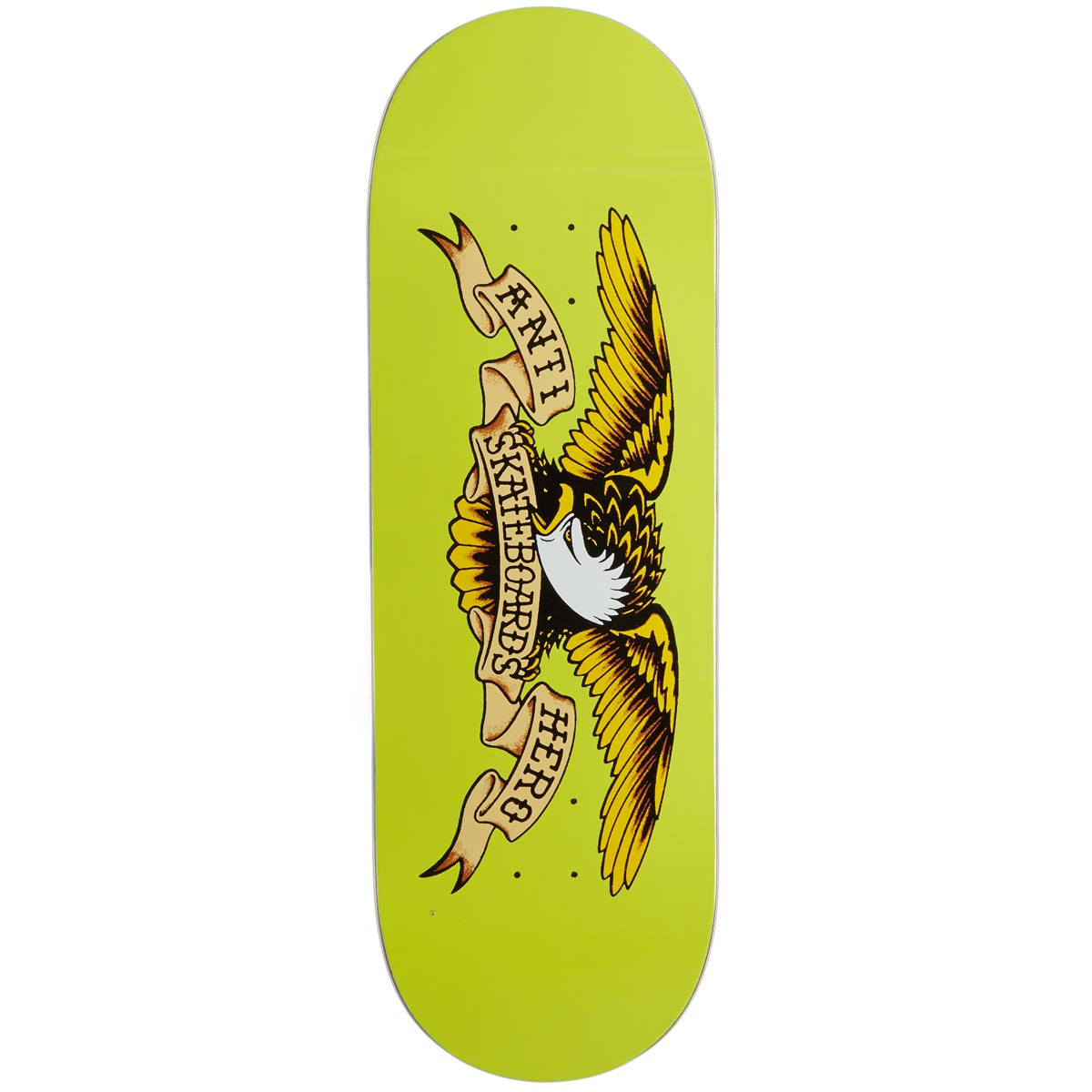 Anti-Hero Team Shaped Eagle Horse Pill Skateboard Deck - Yellow - 10.00"