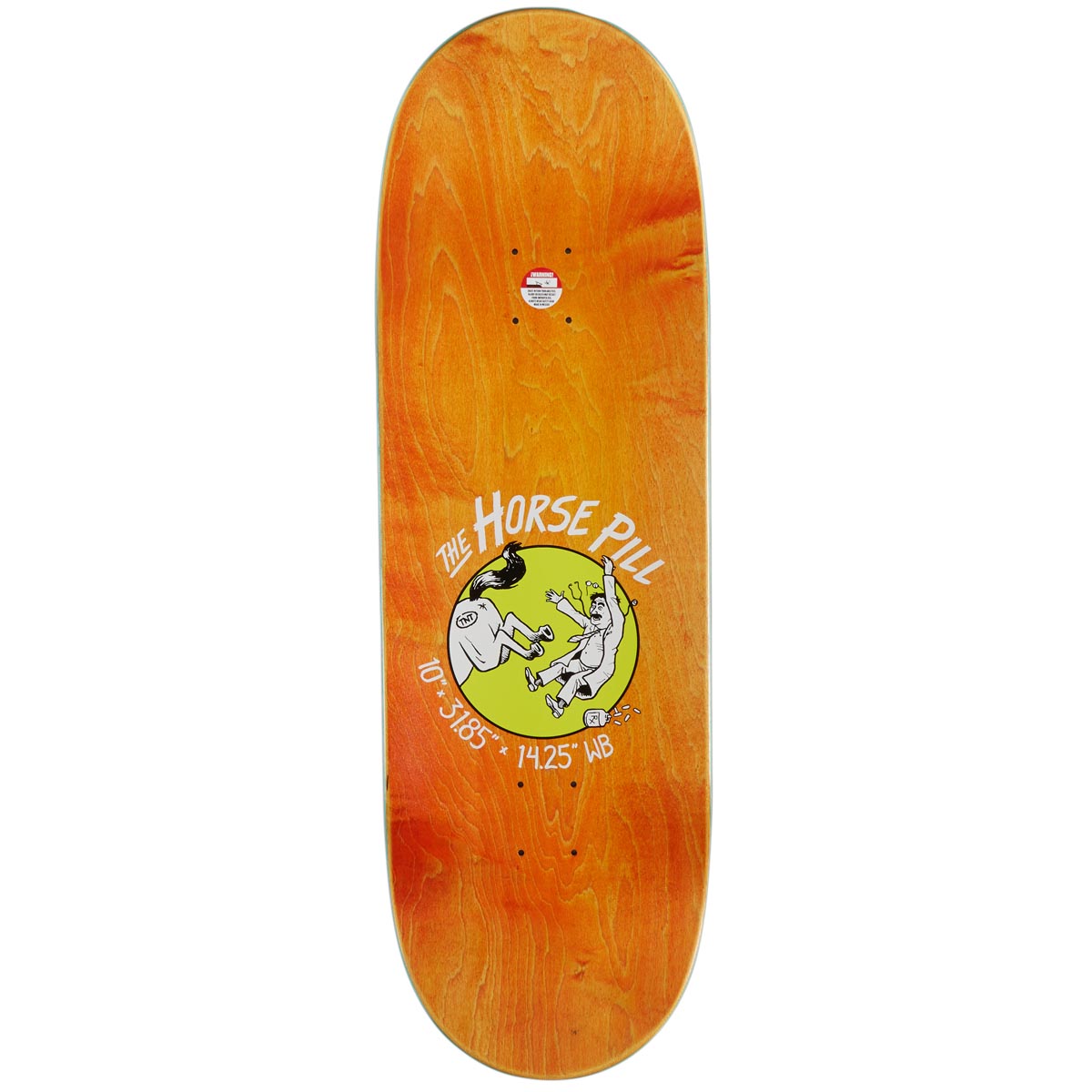 Anti-Hero Team Shaped Eagle Horse Pill Skateboard Deck - Yellow - 10.00"