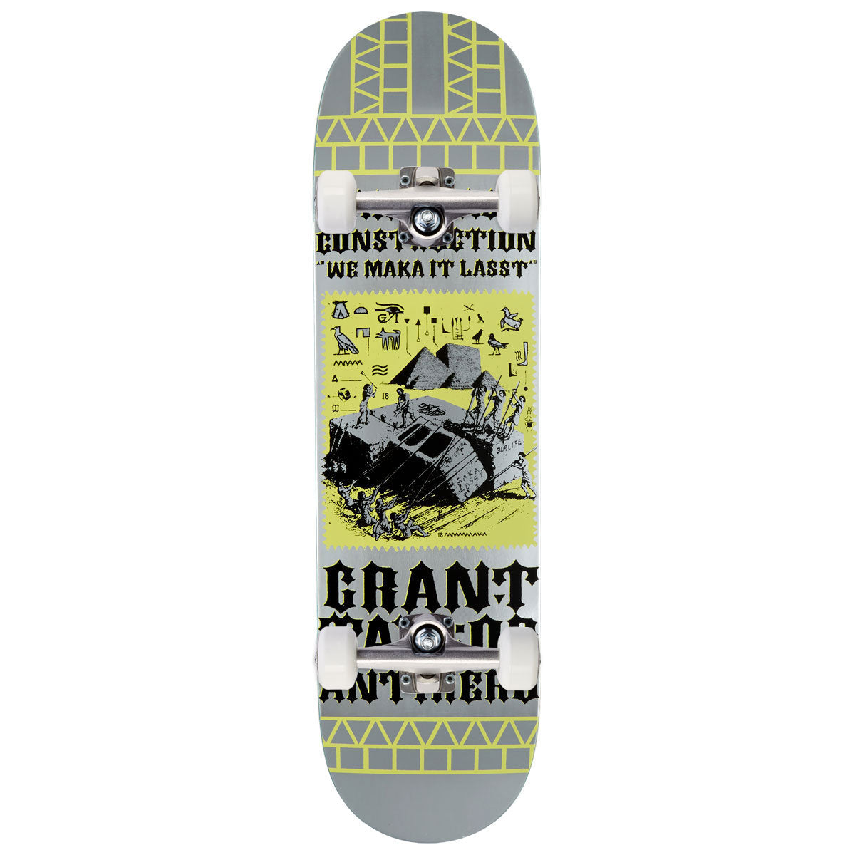 Anti-Hero Grant Makalassi Construction Re-color DBX Skateboard Complete - Silver - 8.50"