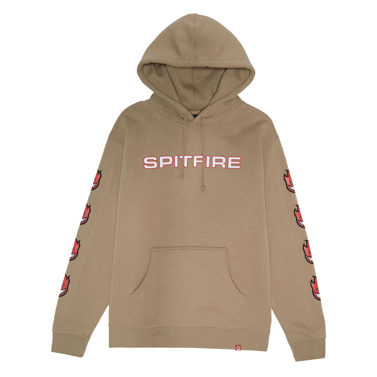Spitfire Classic '87 Bighead Fill Sleeve Hoodie - Sandstone/Red/White/Black