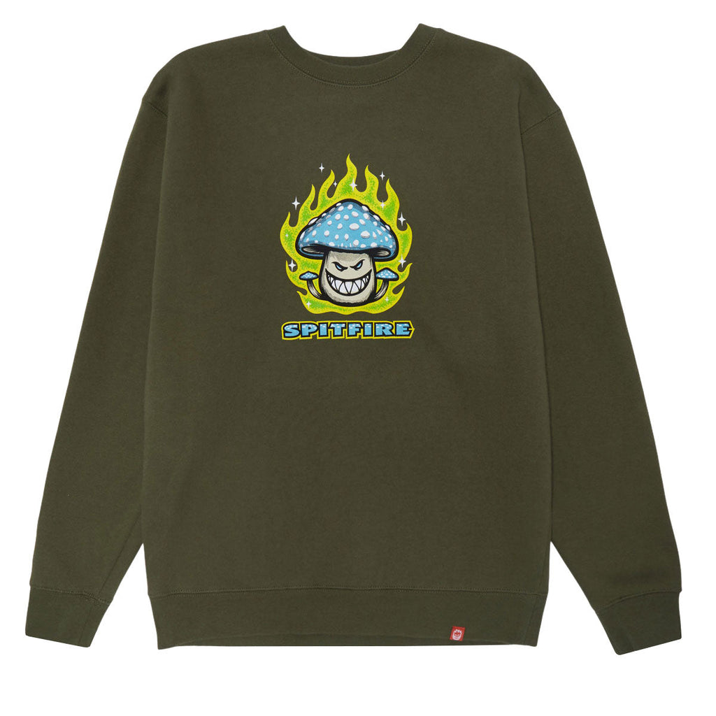 Spitfire Mushroom Bighead Sweatshirt - Army/Multi Color