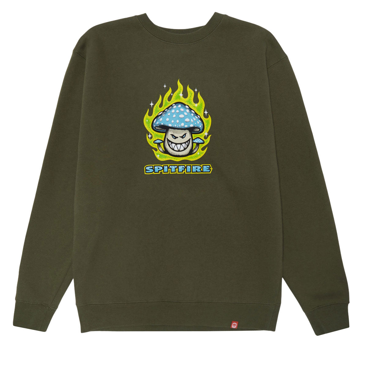 Spitfire Mushroom Bighead Sweatshirt - Army/Multi Color