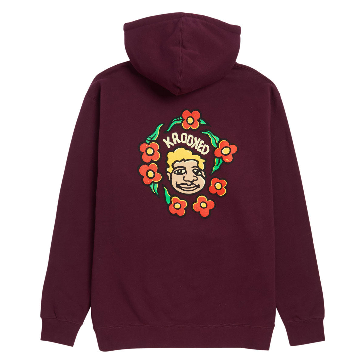 Krooked MG Hoodie - Maroon/Black/Multi Color