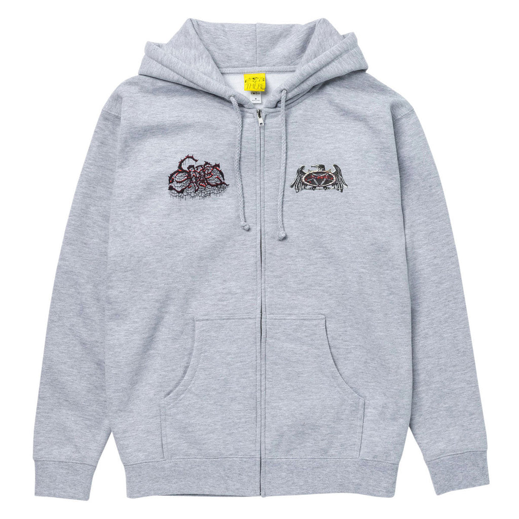 There x Sneakdiss Zip Hoodie - Grey Heather/Multi Color