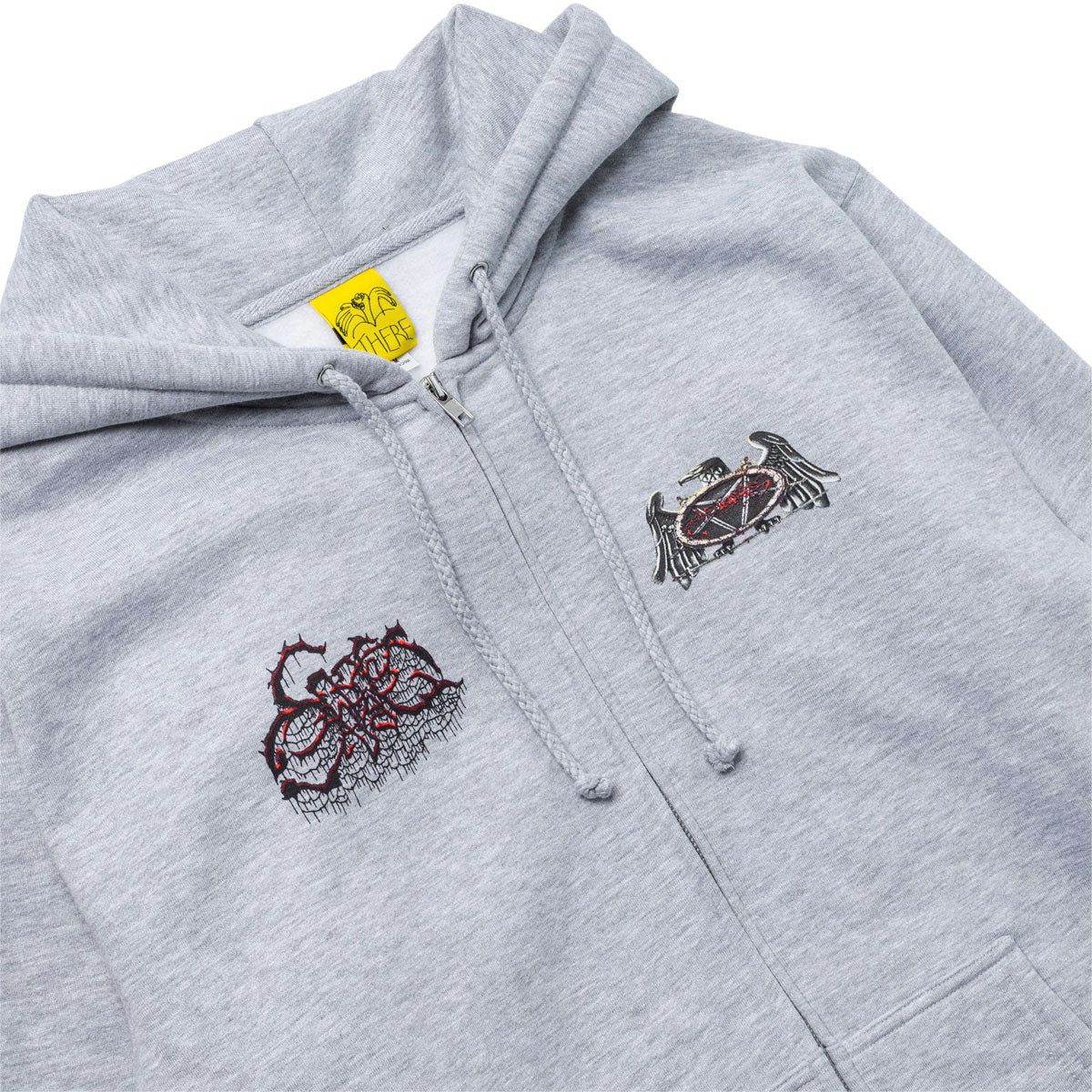 There x Sneakdiss Zip Hoodie - Grey Heather/Multi Color