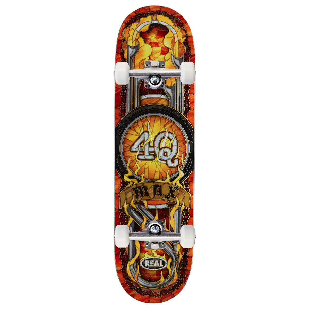 Real Max Schaff 4Q Cathedral Skateboard Complete - 8.50"
