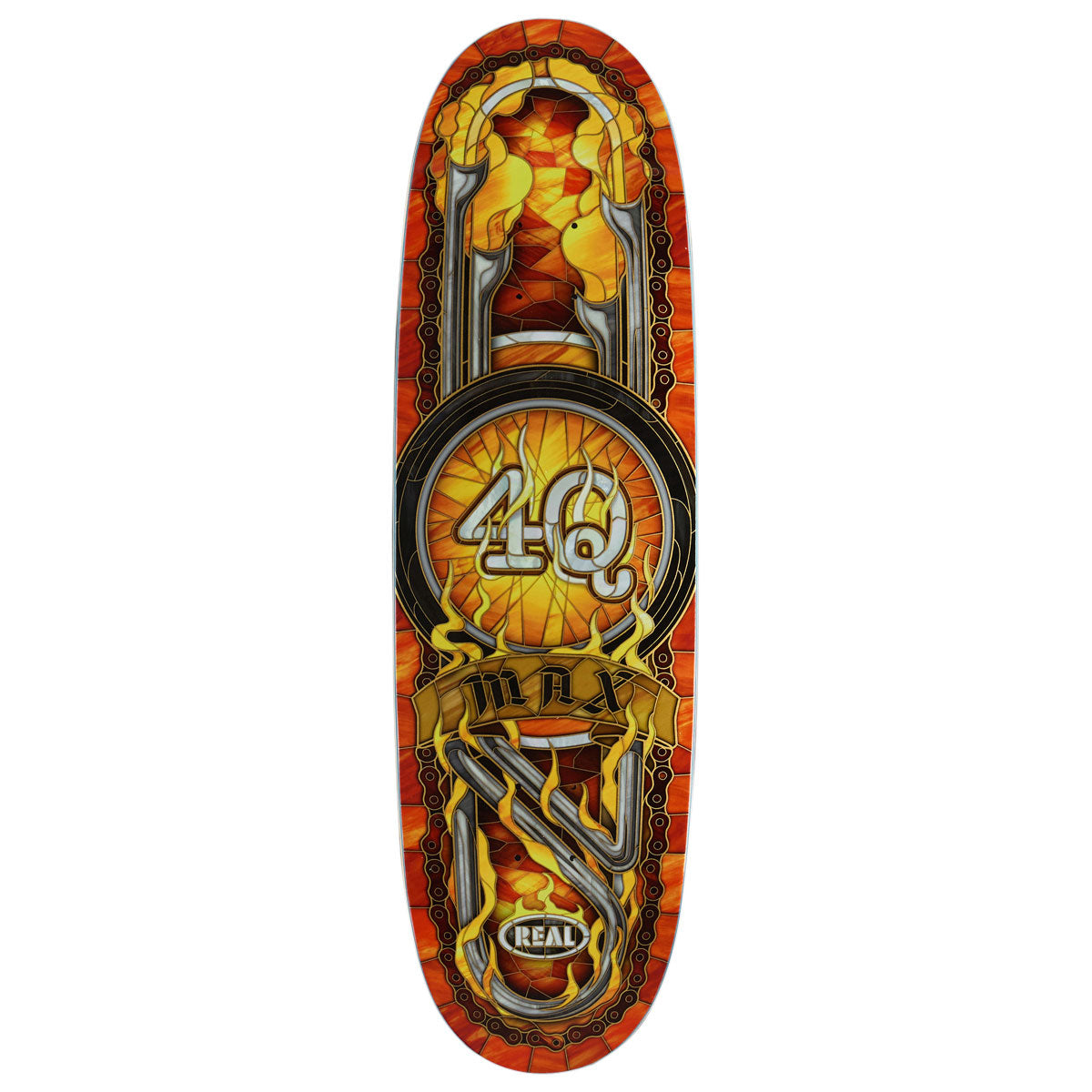 Real Max Schaff 4Q Cathedral Skateboard Deck - 9.10"