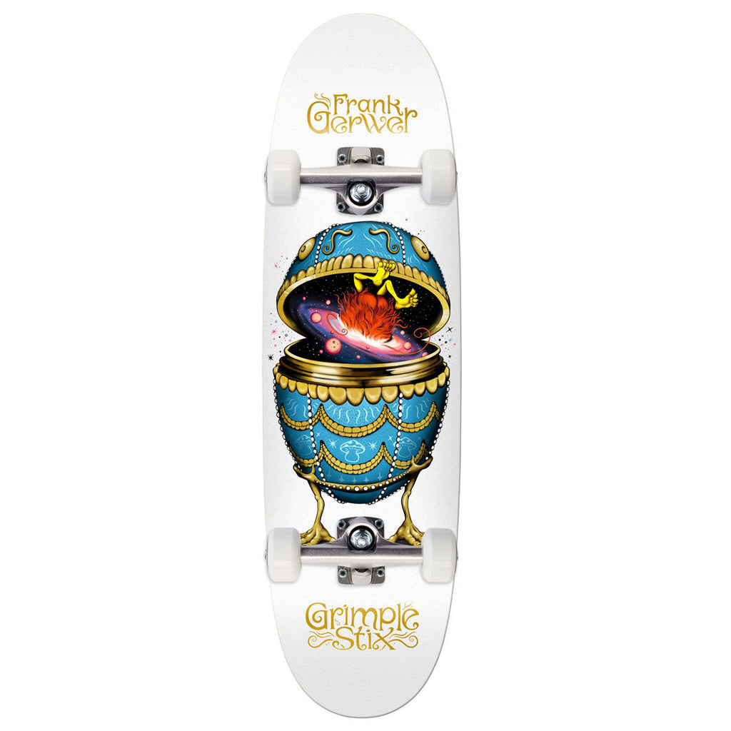 Anti-Hero Gerwer Grimple Stix Fabrage Egg Skateboard Complete - White - 9.10"