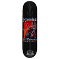 Krooked Worrest Chrome Zone Twin Tail Skateboard Deck - Black - 8.30"