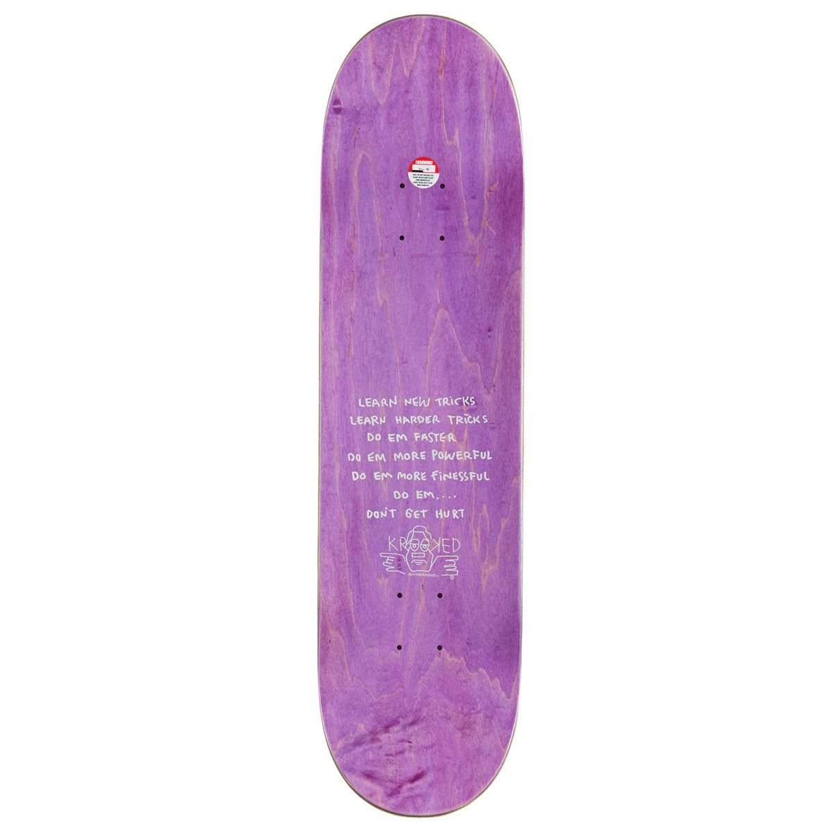 Krooked Worrest Chrome Zone Twin Tail Skateboard Deck - Black - 8.30"