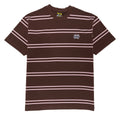 Krooked Eyes Emb Stripe T-Shirt - Brown/Pink/Black/White